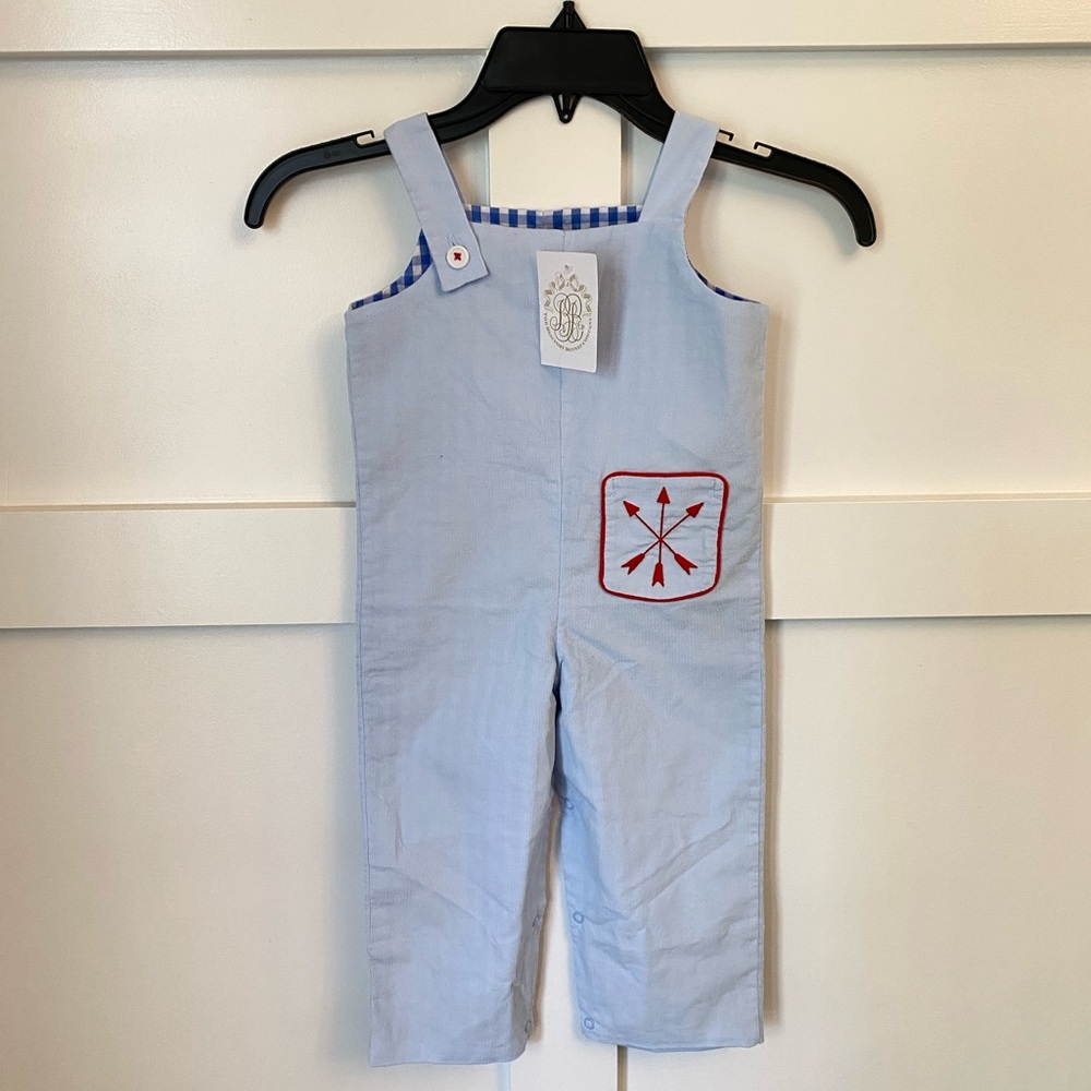 NWT-The Beaufort Bonnet Company Teddy’s longall Arrow, size 12-18 months